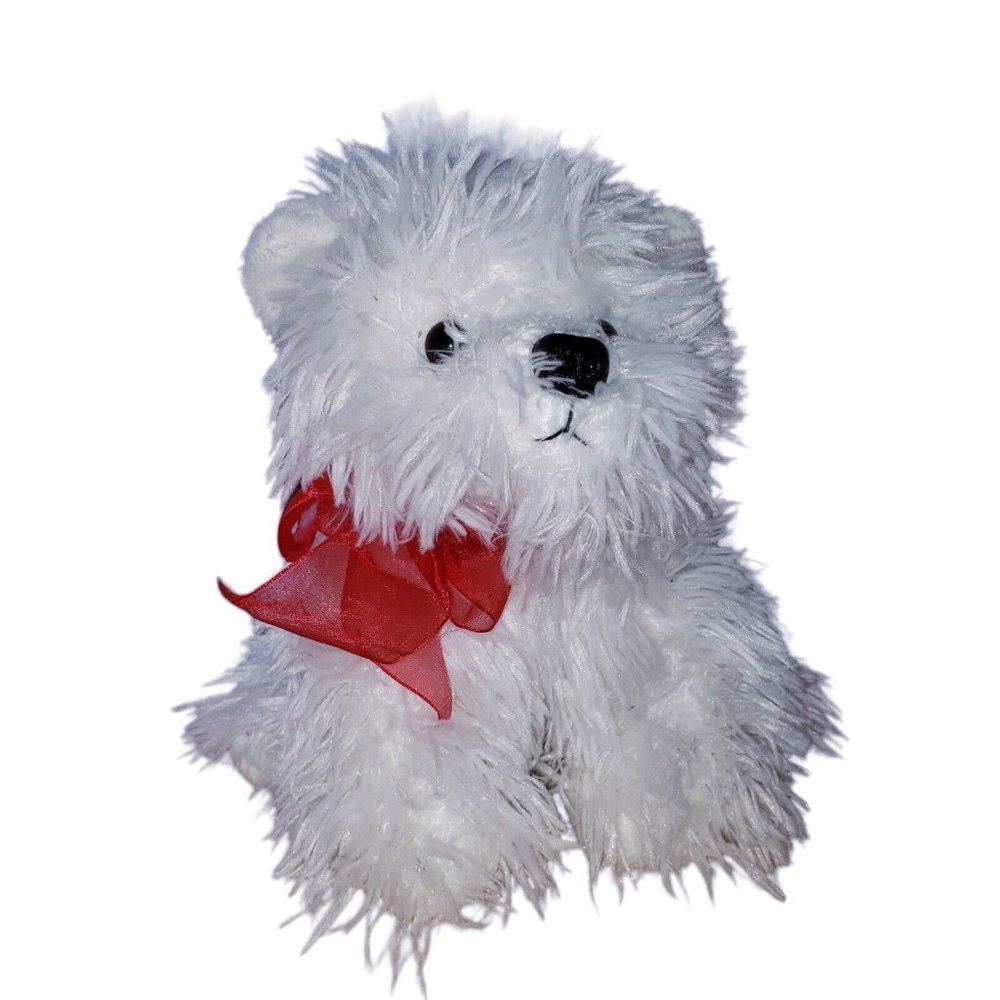 TY Inc Moppet The Dog 2006 White Terrier Puppy Plush Soft Stuffed Animal No Tag